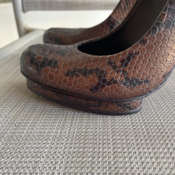 Tory Burch Jude-Amazon Snake Print Signature Pumps Heels EUC - Picture 3 of 12